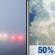 Sunday: Patchy fog before 8am, then a chance of showers and thunderstorms. Partly sunny, with a high near 88. Southwest wind 0 to 10 mph. Chance of precipitation is 50%. New rainfall amounts less than a tenth of an inch possible. Sunday: Patchy Fog then Chance Showers And Thunderstorms
