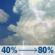 Today: Patchy fog before 8am, then a chance of showers and thunderstorms between 10am and 1pm, then showers and thunderstorms between 1pm and 4pm, then showers and thunderstorms likely. Mostly cloudy. High near 85, with temperatures falling to around 81 in the afternoon. East wind 0 to 5 mph. Chance of precipitation is 80%. New rainfall amounts between a quarter and half of an inch possible. Today: Chance Showers And Thunderstorms