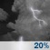 Tonight: A slight chance of showers and thunderstorms before 4am. Mostly cloudy, with a low around 76. West wind around 0 mph. Chance of precipitation is 20%. New rainfall amounts less than a tenth of an inch possible. Tonight: Slight Chance Showers And Thunderstorms
